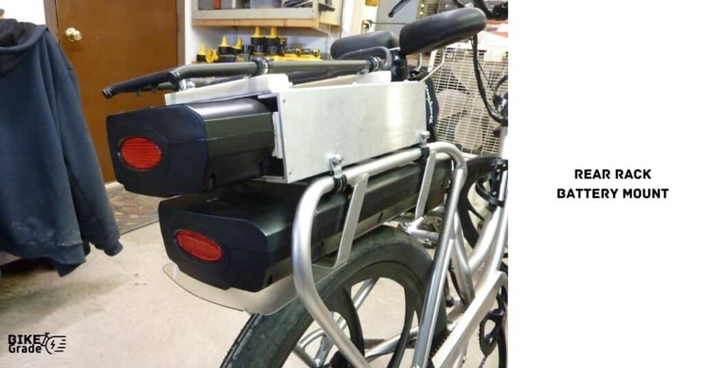 Rear rack battery mount