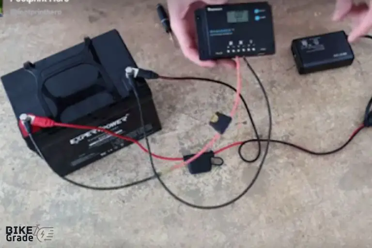 Step Connect the Battery car battery to the Solar Charge Controller and Inverter